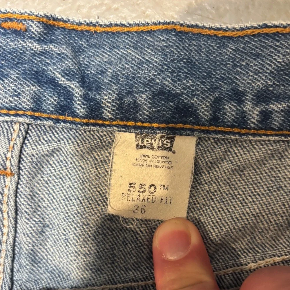Levi's 550 Denim Shorts Jorts Mens 36‎ Blue  Vintage Relaxed Fit Y2K Medium Wash